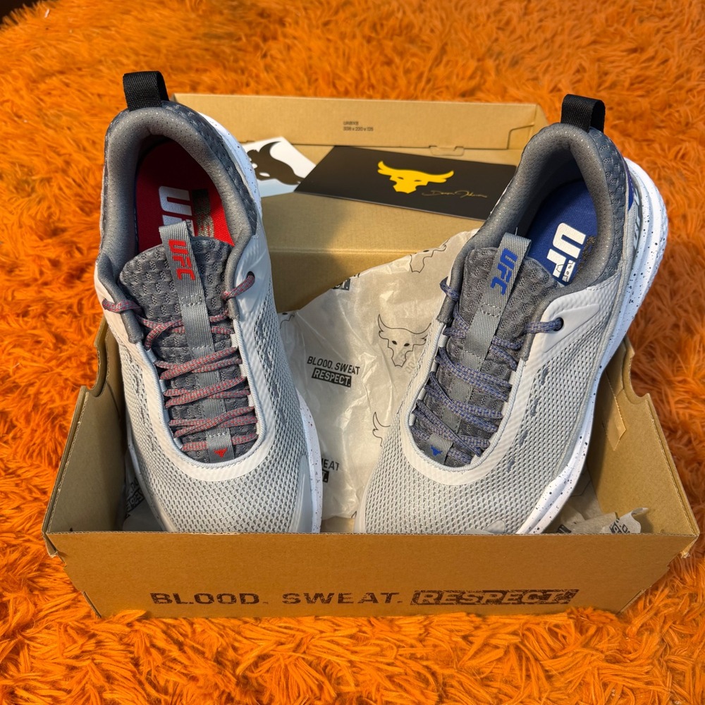 Under Armour Project Rock BSR 5 UFC Grey Training Shoes 3026283-011 Mens 13